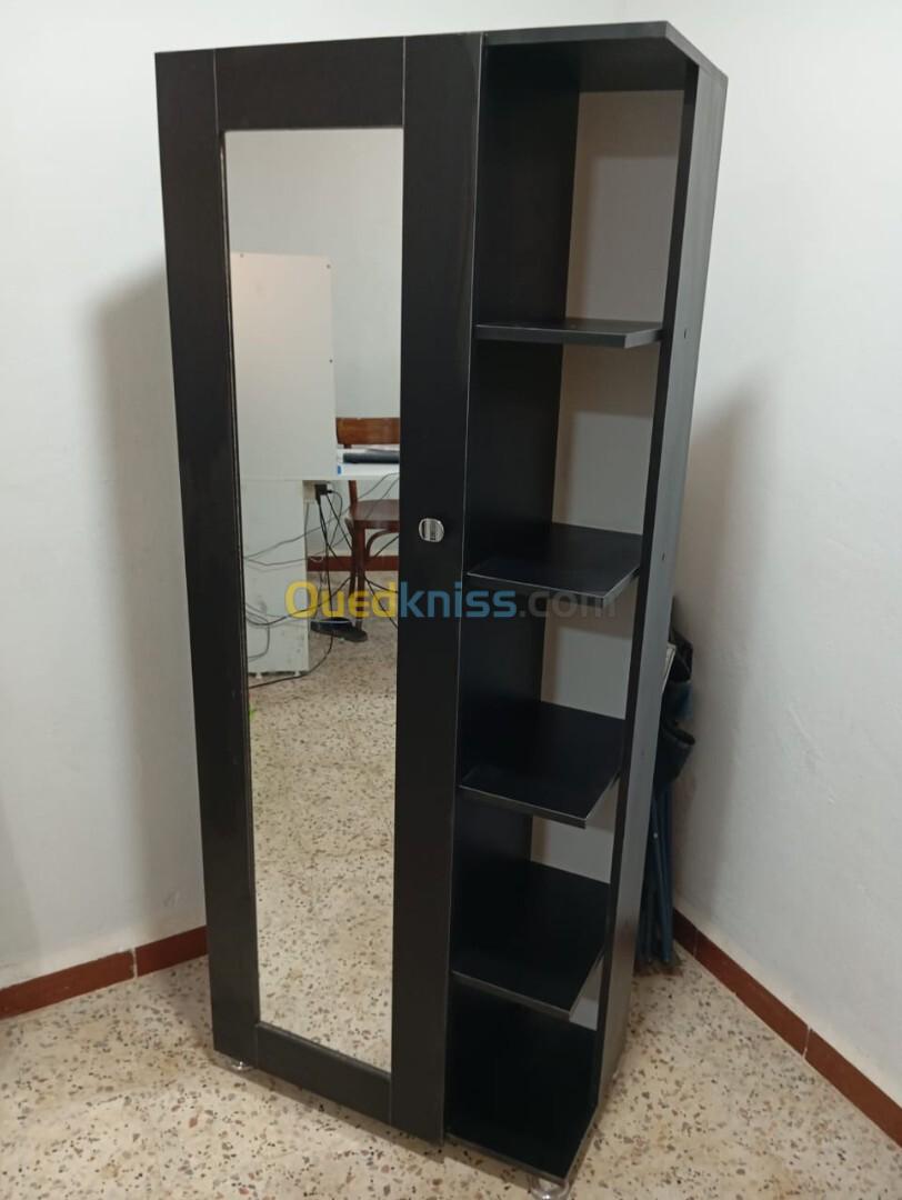 Armoire avec Miroir (Promotion couleur noir -1000da)