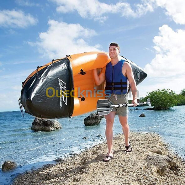 قارب الكاياك القابل للنفخ لشخصين مع   Hydro-Force Kayak Gonflable Lite 2 Personnes  160kg Bestway