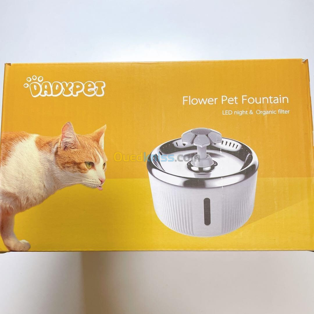 DADYPET RK66 Dadypet Fontaine à Eau pour Animaux de Compagnie Bol d'eau électrique Cycle Automatique avec Filtre 2L Grande capacité Pompe 2W pour Chats Chiens Oiseaux