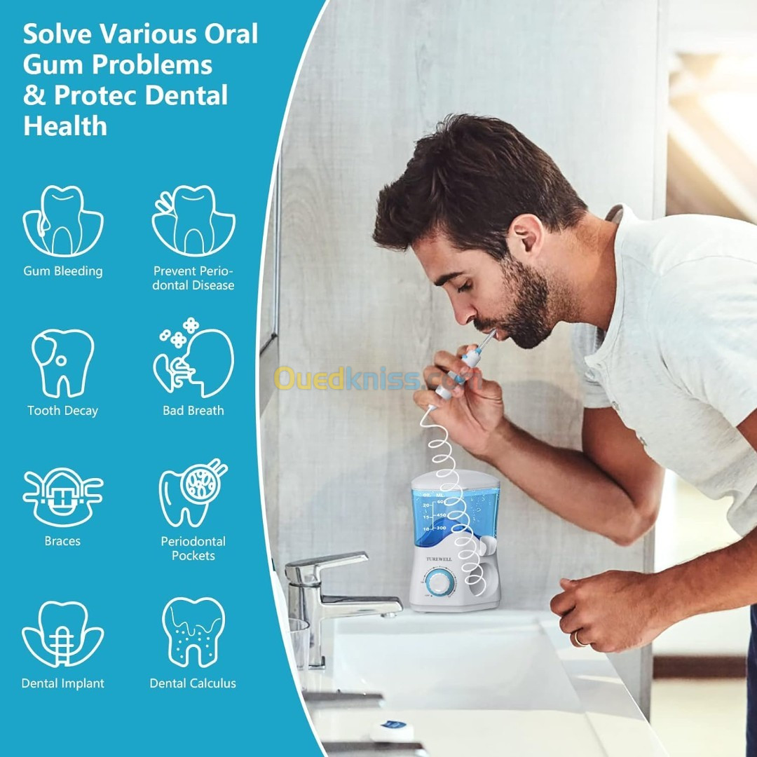 Blanchiment de dents, Irrigateur dentaire à eau pour dents/appareils dentaires RANGOK