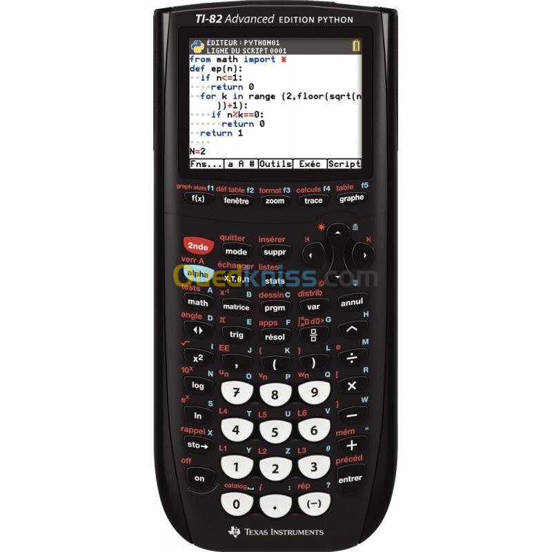 Calculatrice Graphique Texas Instruments TI82 Advanced CE Edition Python Originale