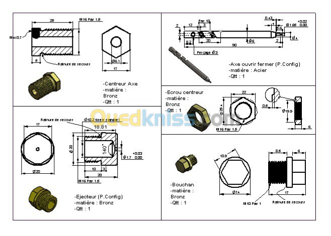 Étude,conception,fabrication et modification 