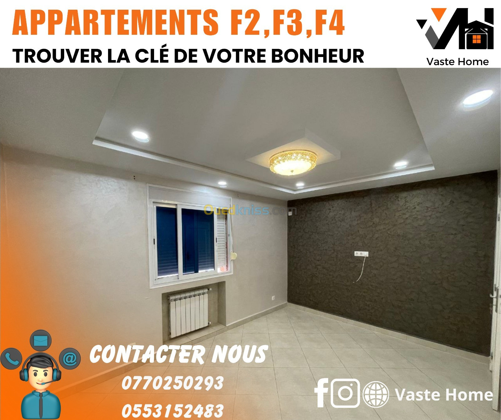 Vente Appartement F3 Alger Bordj el kiffan