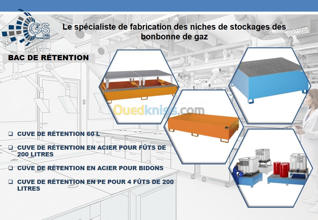 niche de bouteille de gaz