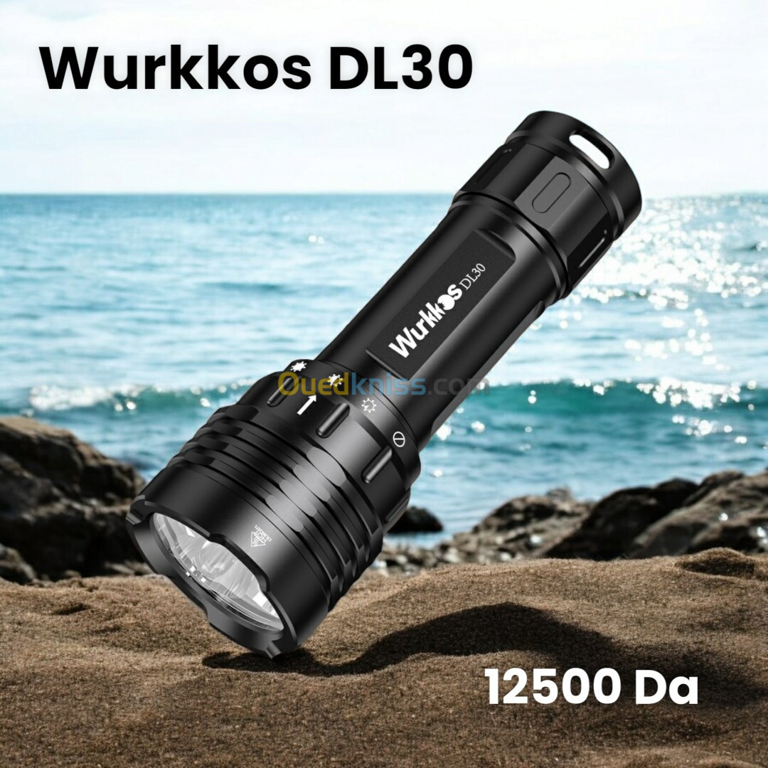 Lampe Torche Wurkkos DL30 - 3600 Lumen Chasse Sous Marine Plongée (Rechargeable)