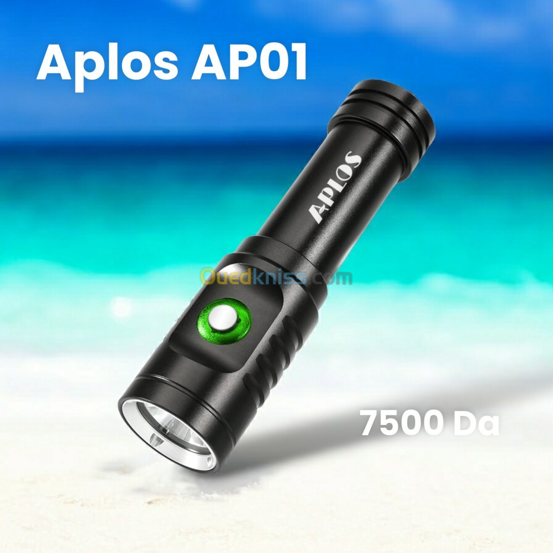 Lampe Torche Aplos AP01 - 1050 Lumen Chasse Sous Marine Plongée (Rechargeable)