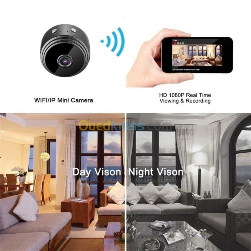 Mini caméra de surveillance sans fil لمراقبة بيتك أو محلك بسرية 