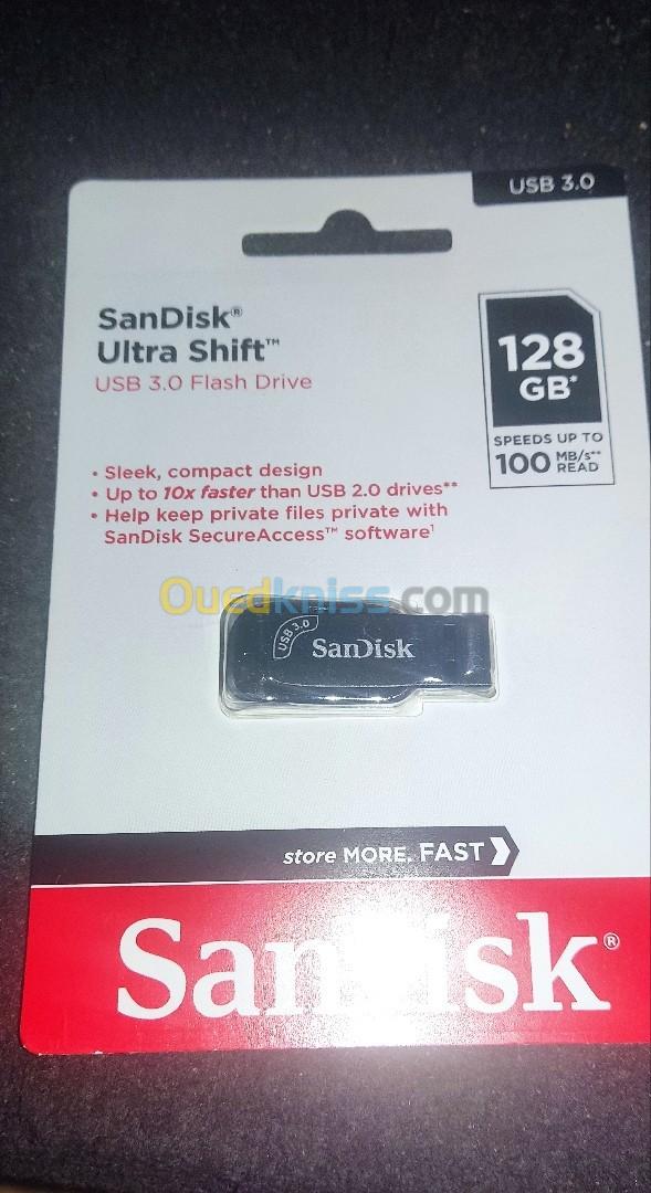 Flash disk sandisk 128gb USB 3.0 vitesse de transfert 100mb/s