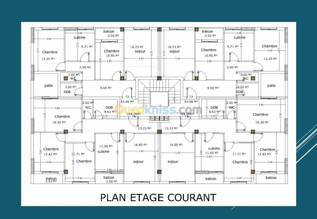 Vente Appartement F4 Alger Bordj el bahri