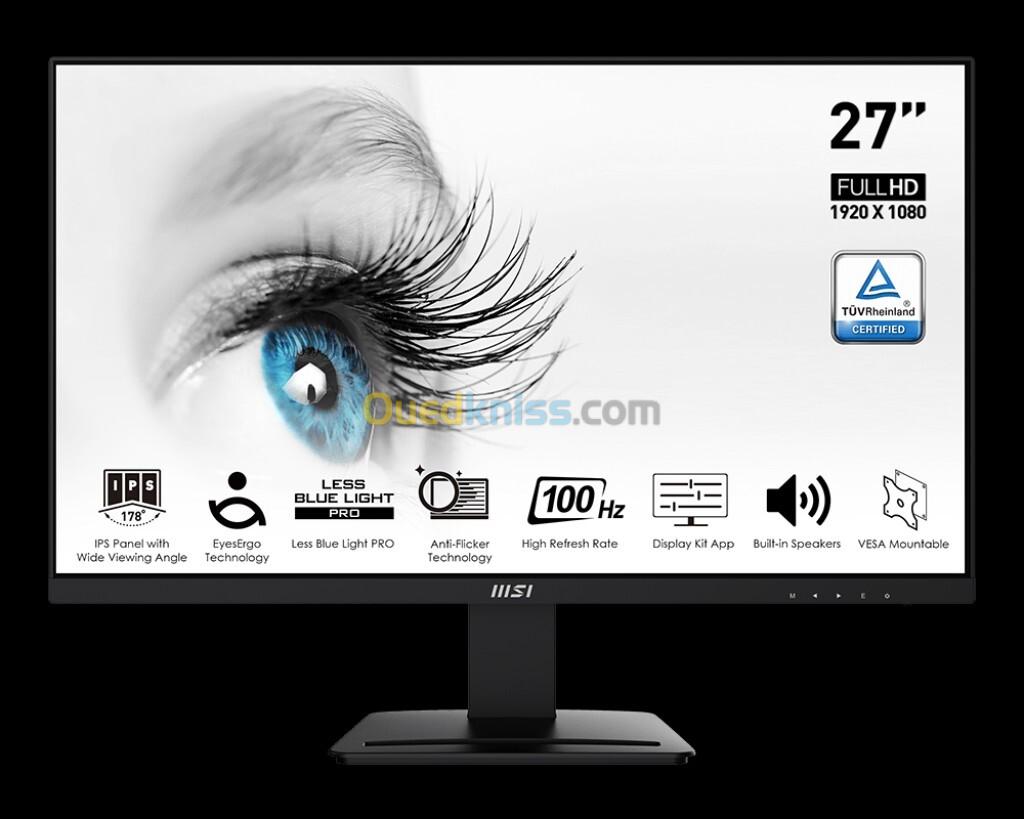 Monitor MSI PRO MP273A 27" 1080p 100Hz IPS