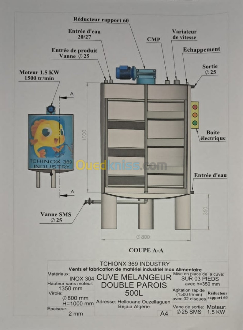 Fabrication des cuve inox et citernes 