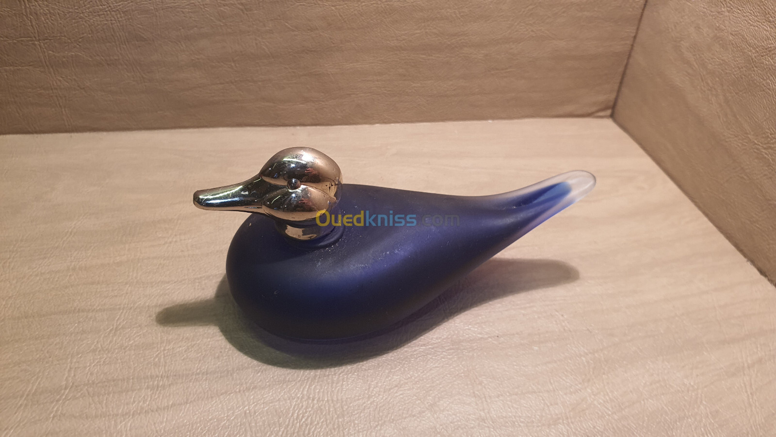 Presse papier Canard bleu cobalt Verre de Murano Italie Vetri Murano 