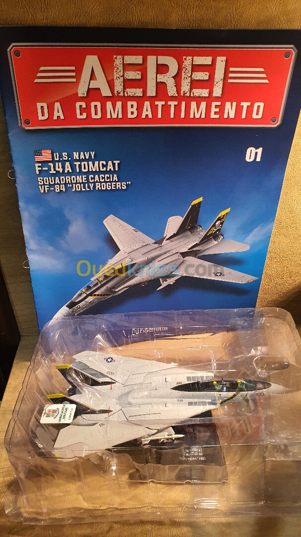 Avion F-14A TOMCAT U.S. NAVY  VF -84 "JOLLY ROGERS" Hachette Collections 1:100 + Fascicule