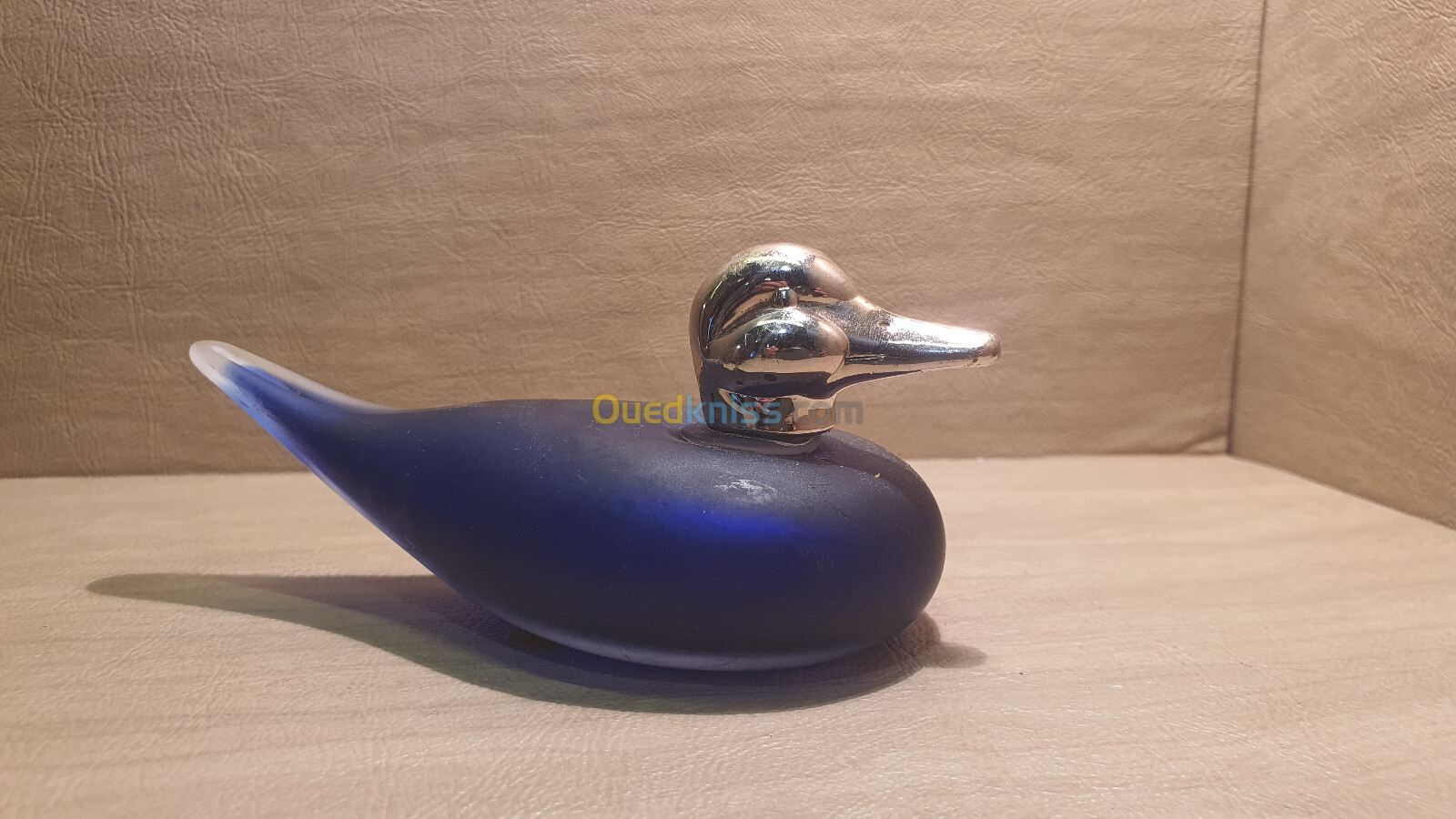 Presse papier Canard bleu cobalt Verre de Murano Italie Vetri Murano 