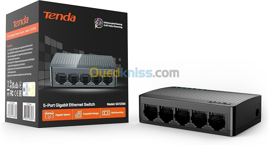 Switch TENDA Ethernet Gigabit 5 Port SG105