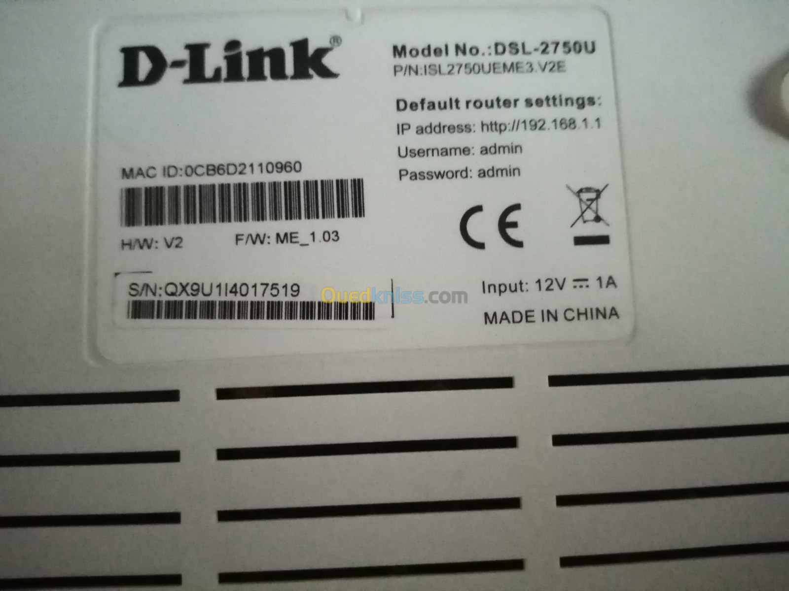 modem DLINK 2750 U