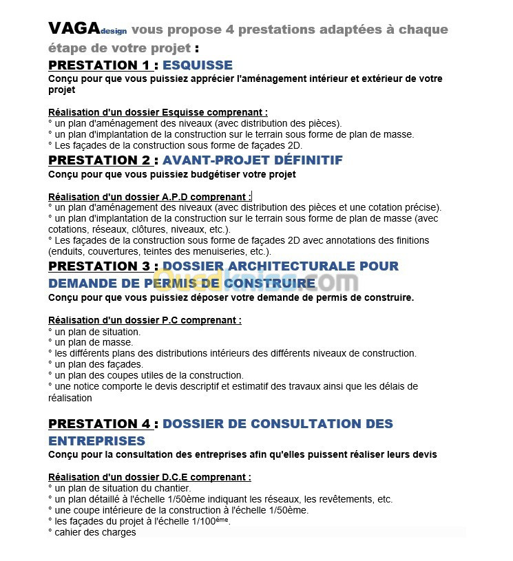 Dessin de plan d'architecture (permis de construire, extension, rénovation, aménagement intérieur) 