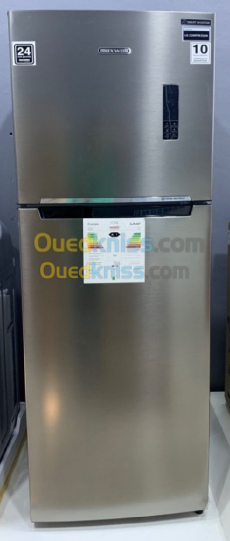 Réfrigérateur Maxwell 470L inox