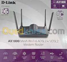 D-LINK DSL-X1852E Dual Band Wireless AX1800 WI-FI 6 VDSL2/ADSL2+ Modem Router