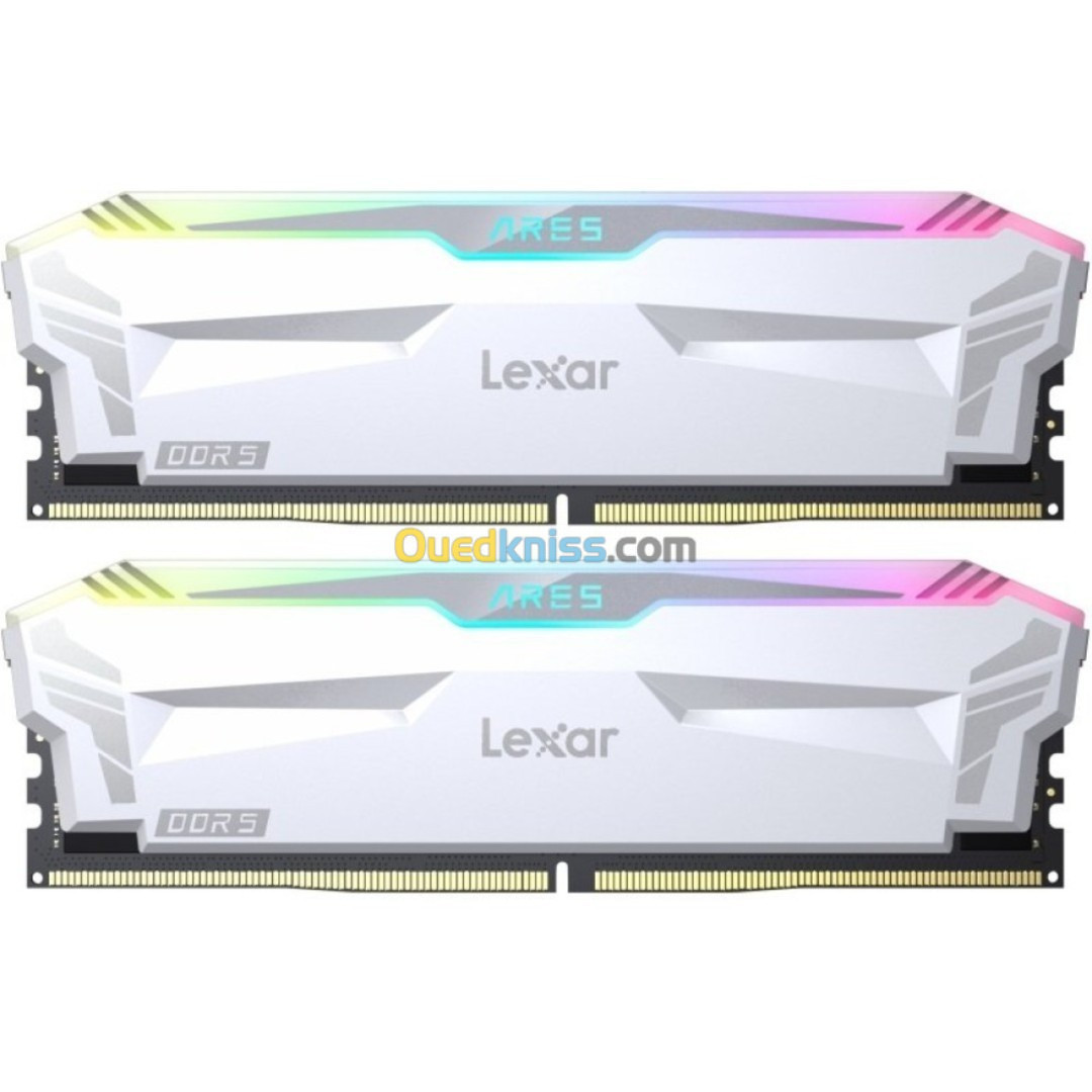 LEXAR 32GO 2X16GO 6800MHZ ARES RGB DDR5 CL32 WHITE