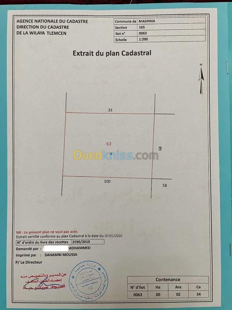 Vente Terrain Tlemcen Maghnia