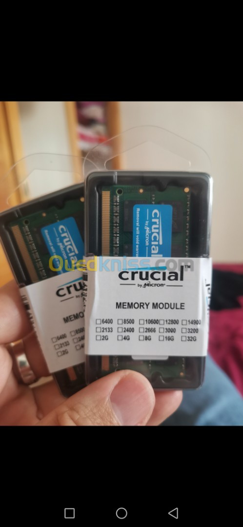 CRUCIAL DDR3L 1600MHZ