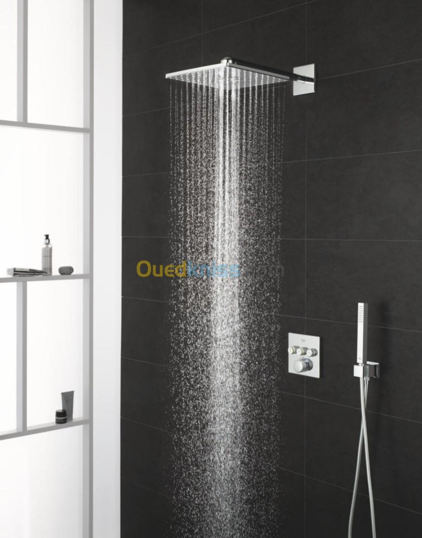 GROHE Set Douche de tête Bras 2 Jets Rainshower 310 SmartActive Cube