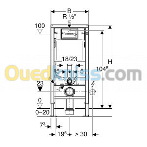 Réservoir encastré Geberit Duofix Alph