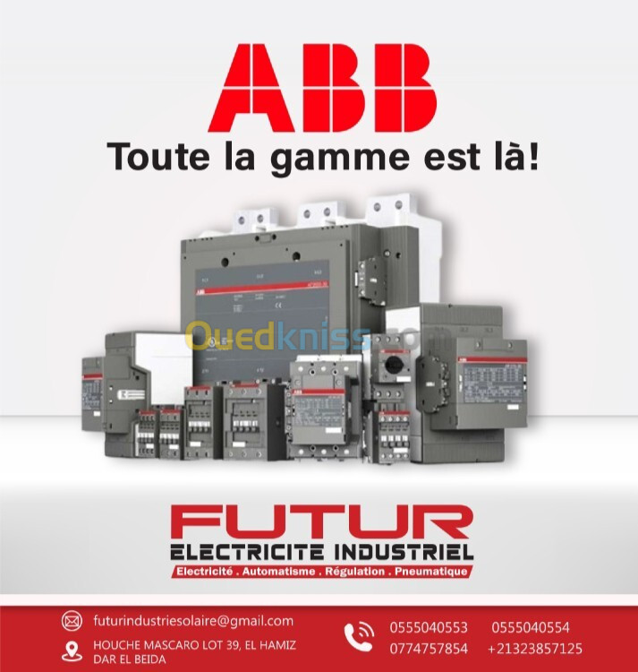 (Contacteur - Disjoncteur De Puissance - Différentiels - Relais - Interrupteurs- variateur)  ( ABB)