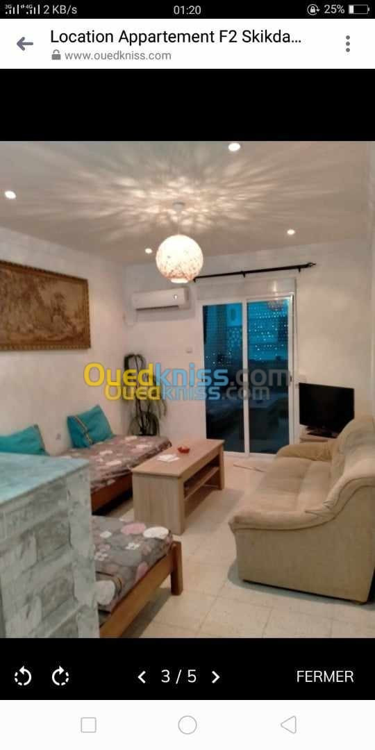 Location Appartement F2 Skikda El marsa