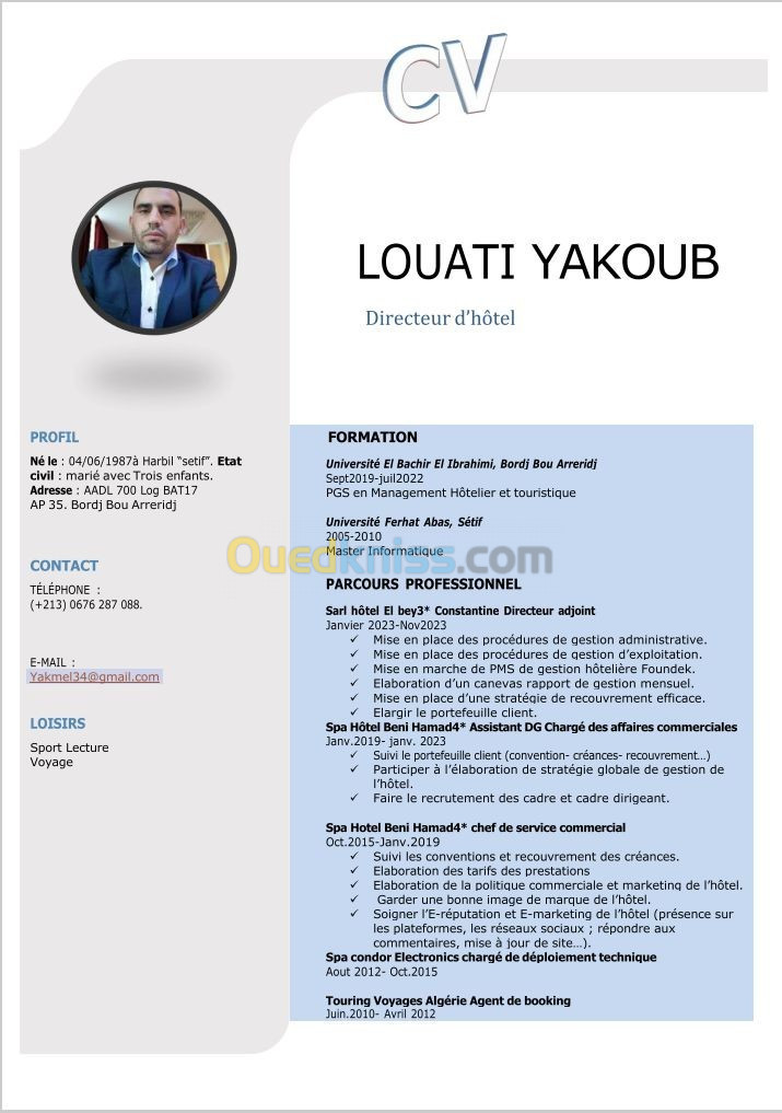 Directeur d'hotel 