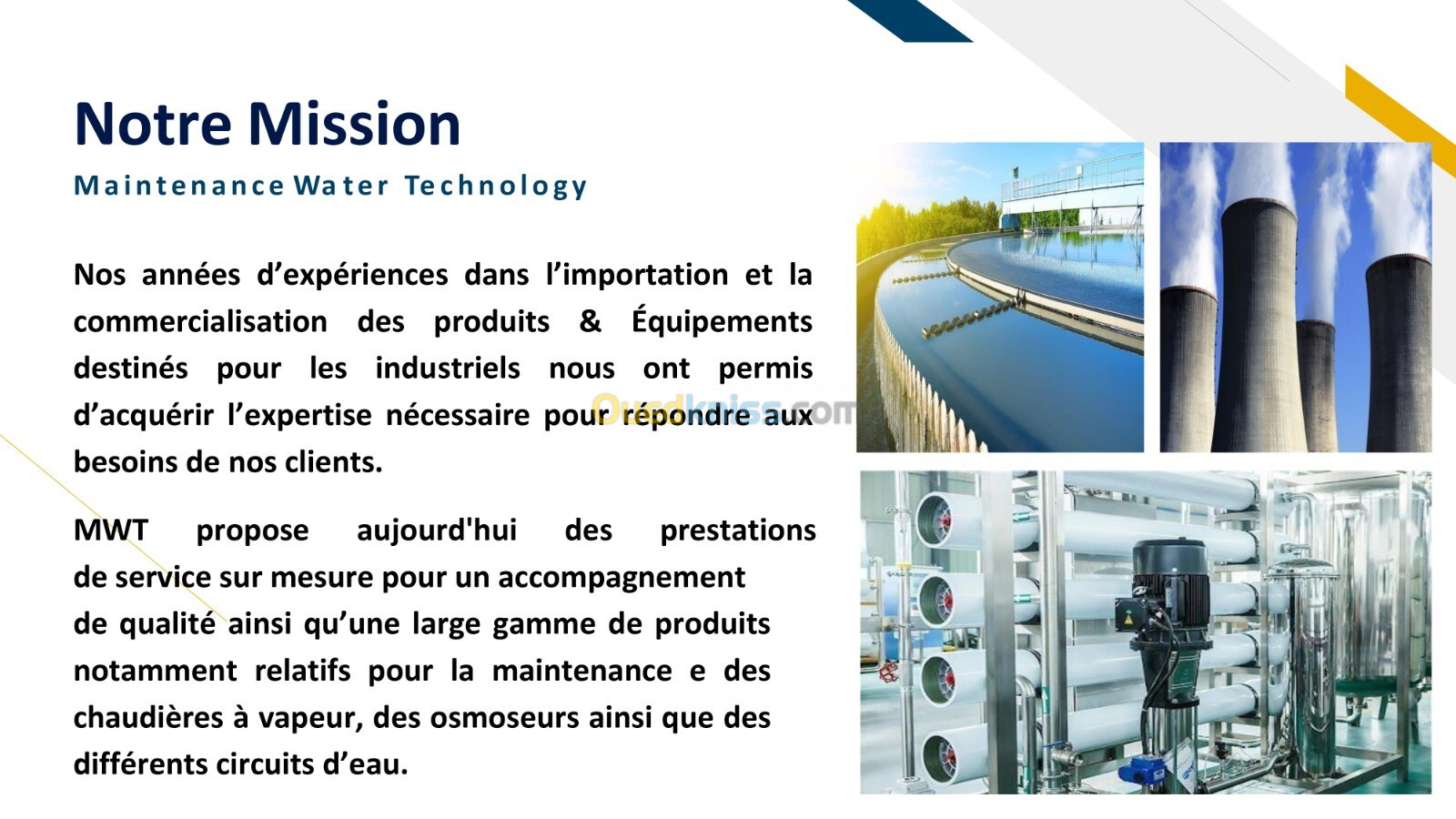 Maintenance Water Technology -Traitement des eaux industrielles