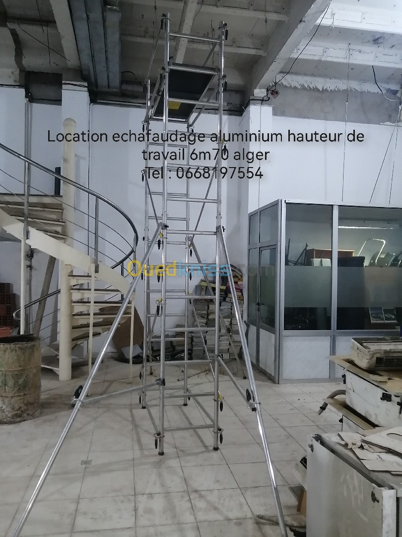 Location echafaudage aluminium roulant 