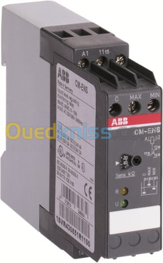 Relais de niveau ABB CM - ENS Liquid level relay 1c/o , sensitivity 5 - 100kOhm, 110 - 130VAC