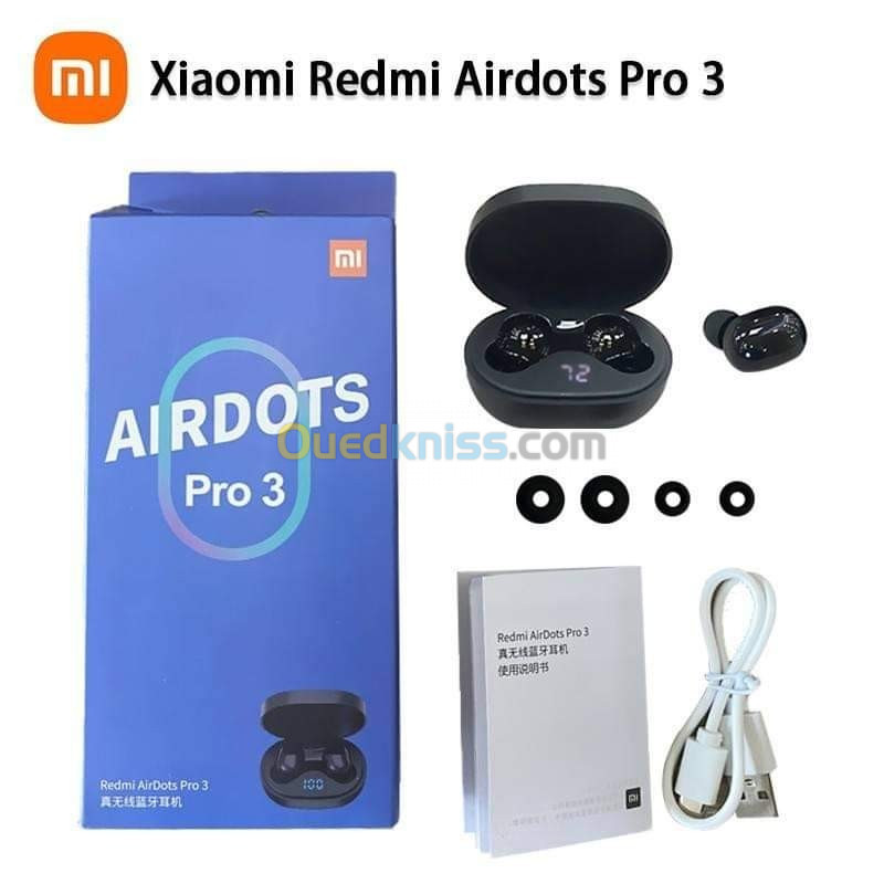 Redmi AirDots Pro 3 TWS Wireless Bluetooth Headset 5.0 InEar Stereo Bass Handfree