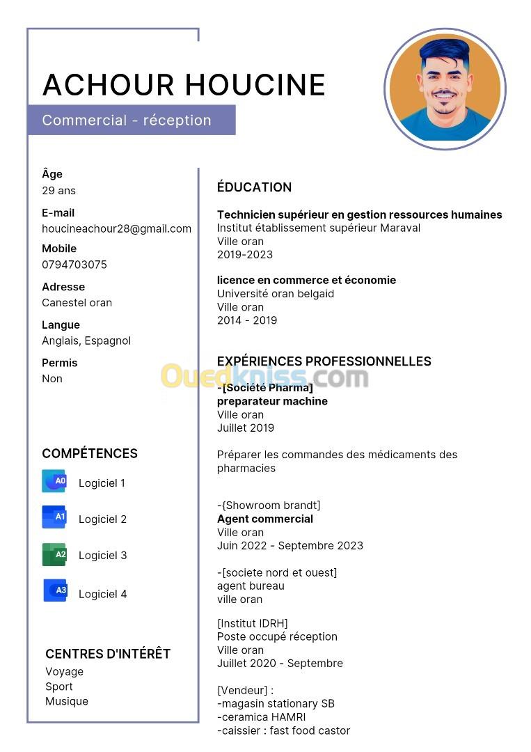 Commercial / grh / agent administratif/