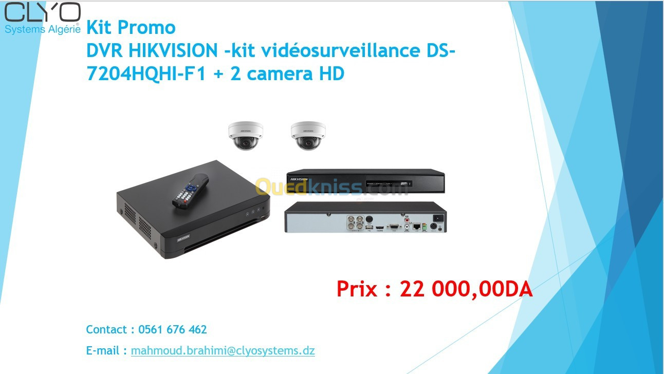 DVR HIKVISION DS-7204HQHI-F1 + 2 CAMERA HD PACK PROMO 