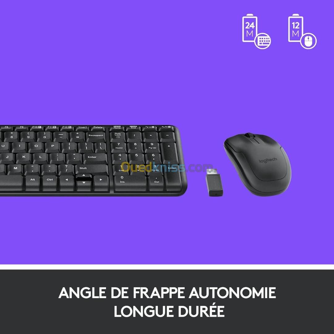 CLAVIER SOURIS SANS FIL LOGITECH MK220 