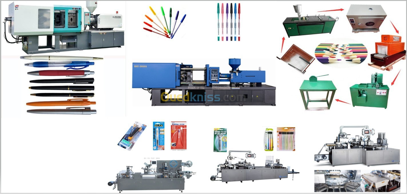 Ligne de production des cahiers, stylos et crayons