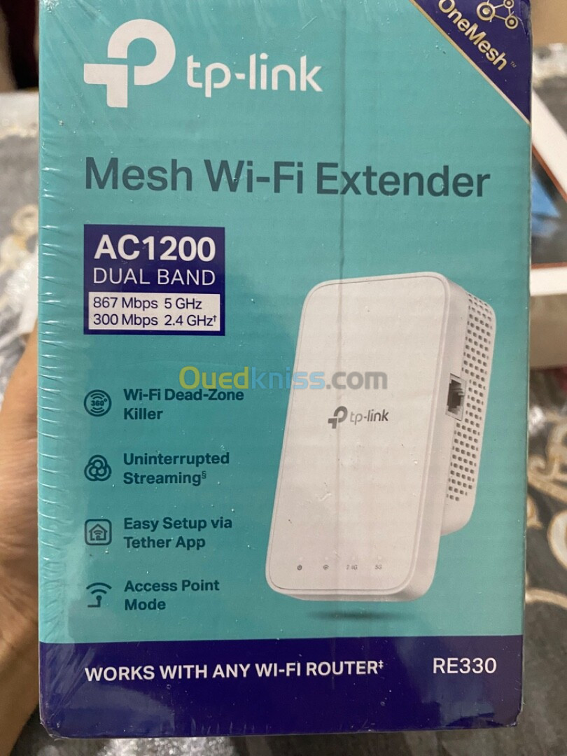 WIFI EXTENDER TP-LINK MESH AC 1200 5Ghz et 2.4 Ghz NEUF SOUS EMBALLAGE LIVRAISON DISPONIBLE 58 WILAY