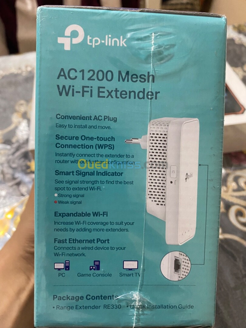 WIFI EXTENDER TP-LINK MESH AC 1200 5Ghz et 2.4 Ghz NEUF SOUS EMBALLAGE LIVRAISON DISPONIBLE 58 WILAY