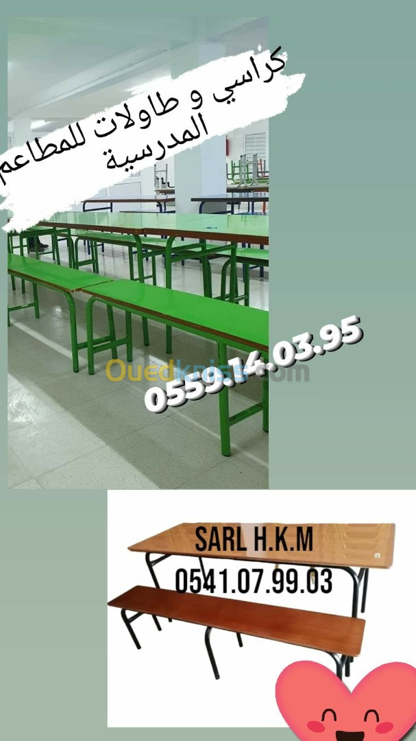 Fabrication chaises et table scolaire et créches 