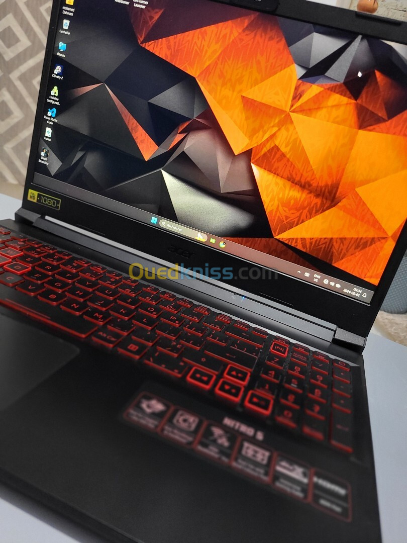 Acer Nitro 5 15.6'',FHD 144hz ,Intel i5 11th Gen ,RAM 16go ,SSD 512G ,Nvidia GTX 1650