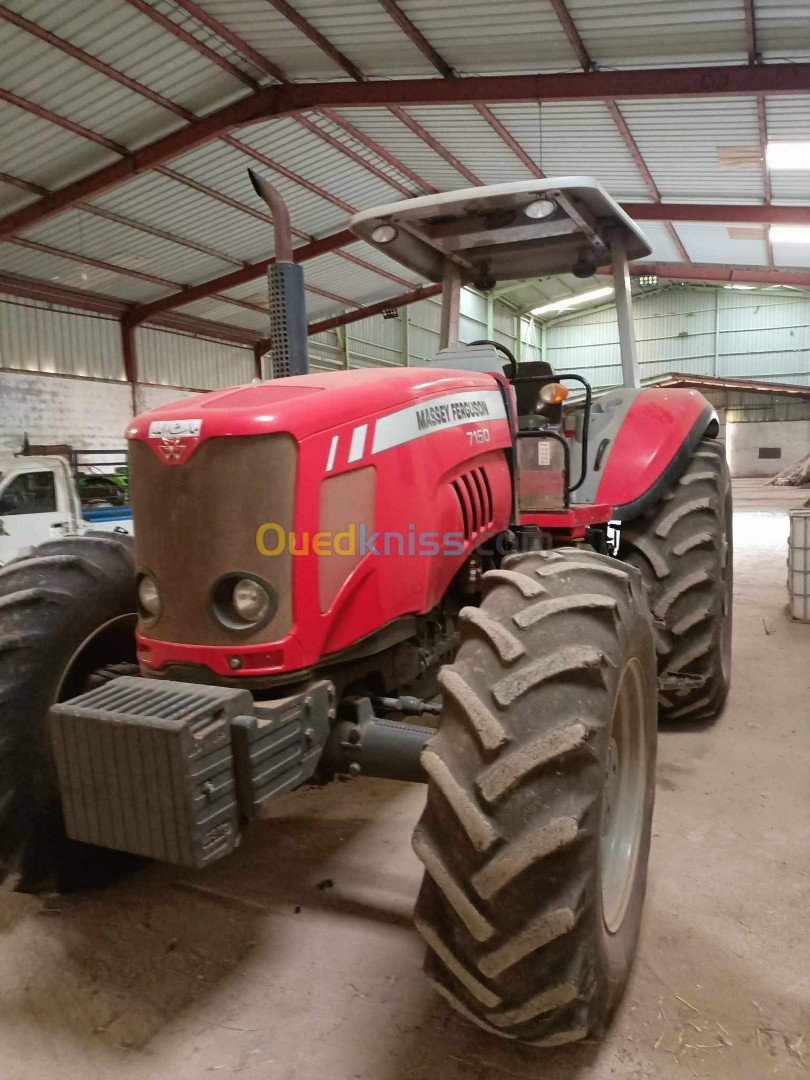 Ferguson 7150 et 2 remorques JYMPA Tracteur Massey 