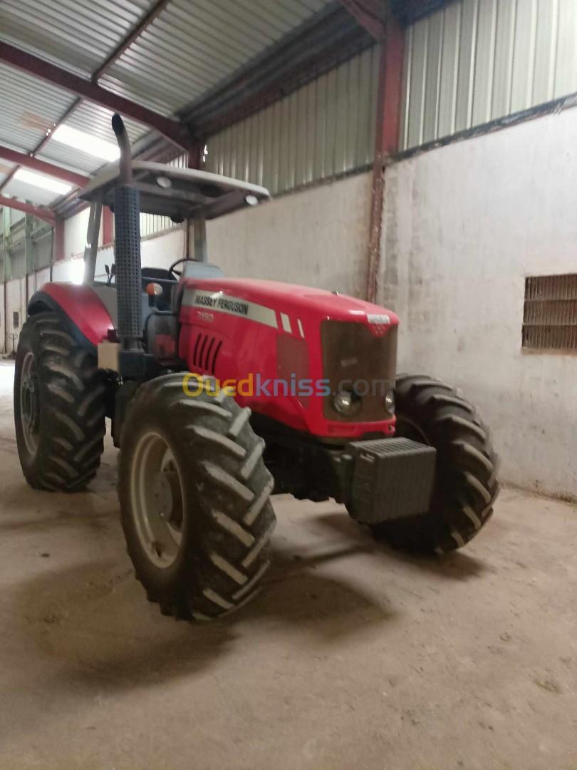 Ferguson 7150 et 2 remorques JYMPA Tracteur Massey 