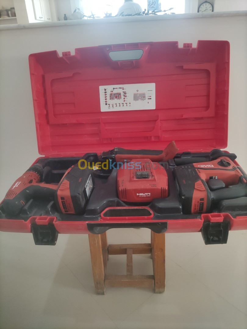  kit hilti 3 tools ( 3 machines sans fil sur batterie 22V  constitué de