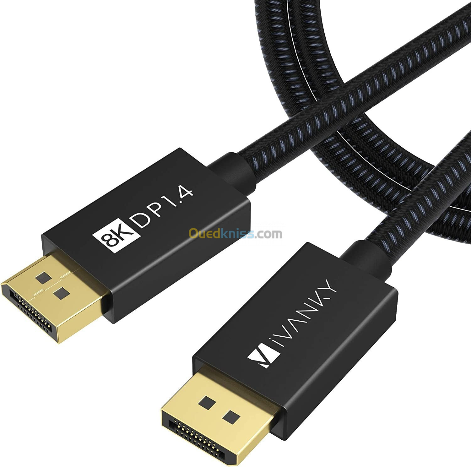 IVANKY Cable DisplayPort 1.4 2.0M 8K/60Hz, 4K/144Hz, 1080P/240Hz, BR3, 32,4  Go/S, HDCP 2.2, HDR - Oran Algérie