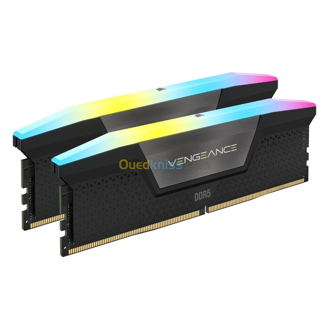 Ram Corsair Vengeance RGB DDR5 32 Go (2 x 16 Go) 6000 MHz CL36 - Noir intel XMP 3.0