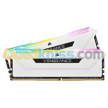 Ram Corsair Vengeance RGB PRO SL Series 32 Go (2 x 16 Go) DDR4 3200 CL16 3600 CL18 - Blanc / noir 