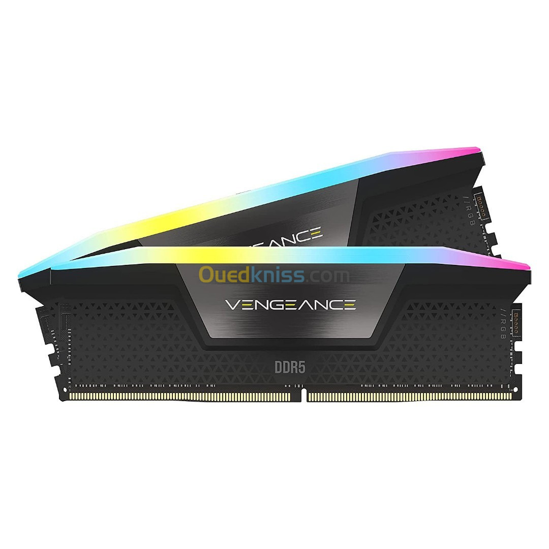 Corsair Vengeance RGB DDR5 64 Go (2 x 32 Go) 6000 MHz CL30 - Noir Intel XMP